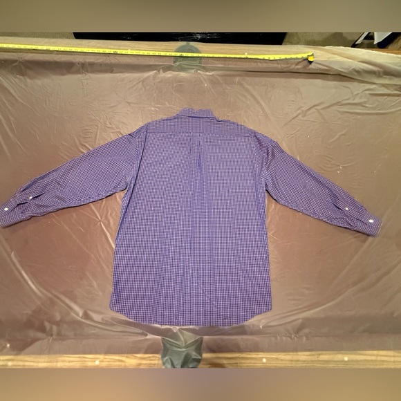 Jeff Rose 100% Cotton Golf Button Down Shirt Blue/Yellow/Red Check Print Large - Picture 4 of 12